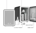 Icon Beauty Makeup Cooler -LED Light Mirror Door- Compact Mini Fridge - NEW