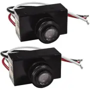 2-Pack Photocell Thermal Type Light Sensor Dusk to Dawn Wire-in Switch Control