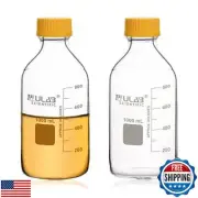 ULAB Round Media Storage Bottle, Vol.1000ml(33.8oz) 3.3 Borosilicate Glass Bo