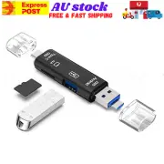 USB OTG USB C Card Reader, T Tersely 5IN1 OTG to USB Memory SD Card Adapter Type