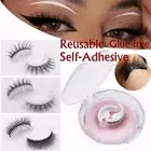 Self-adhesive Lashes Extension Glue-Free Lashes Reusable 3D Mink Hai ^
