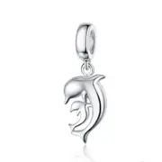 Happiness Dolphin Pendant Charms Fit Bracelet & Necklace Silver plating Jewelry Symbol of Love