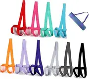 Yoga Mat Strap Sling Red Cotton Adjustable Loop Exercise Mat Carrier for Yoga Fitness