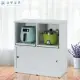 【Build dream 築夢家具】2.8尺 防水塑鋼 二拉盤滑門 碗盤電器櫃 收納餐櫃