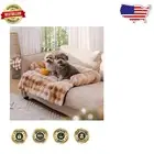 Ultra-Plush Tie-Dye Brown Dog Bed Mat - Cozy Couch Cover & Furniture Protector