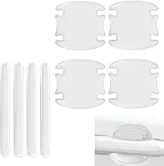 8 Pieces Car Door Handle Scratch Protector Transparent Stickers, Invisible Anti-Scratch Protection, Door Bowl Paint Protection