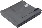 Cotton Queen Sheet Only, 600 Thread Count 100% Egyptian Cotton Top Sheet 1Pcs, Cool & Breathable Flat Bed Sheets Wrinkle, Fade, Stain Resistant (Queen Dark Grey)