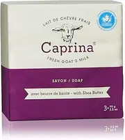 [Caprina] By Canus Fresh Goat's Milk Soap, Shea Butter 9.6 Oz (3 Bars) - 1 Pack