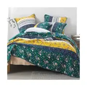 DaDa Bedding 100% Cotton Floral Patchwork Bedspread - Bohemian Gardenia Wild ...
