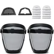 2 Pack Anti Fog Protective Full Face Shield, Plastic Safety Face Shield Equip...