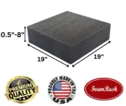 FoamRush 19" x 19" Charcoal High Density Upholstery Foam Wheelchair Cushion USA
