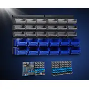 Giantz Storage Bin Rack Wall Mounted Tools Shelving Workshop Garage Storage Part