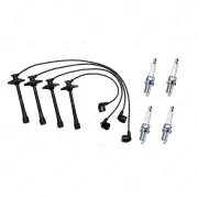 Bosch Ignition Leads + 4 Denso Iridium Power Spark Plugs for Toyota Celica ST184