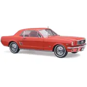 1:18 Scale Classic Carlectables Ford 1966 Pony Mustang RHD - Signal Red