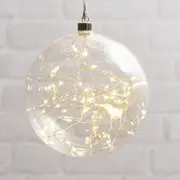 12 Bulk Pack of Glass Bauble with LED Lights inside - wedding anniversary romantic decoration or gift