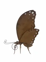 Willow & Silk Metal 70cm Rustic Garden/Yard/Patio Butterfly Statue/Figurine