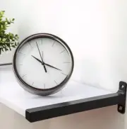 Flexi Storage Decorative Shelving 250mm Black Matte Shelf End Brackets -in stock