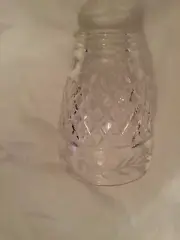 EXCELLENT CONDITION Single Heavy Lead Cut and Etched Crystal Light Shade - 5”T