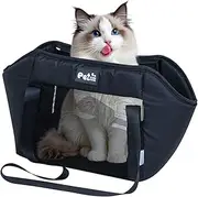 Vgvgaj Pet Carrier Bag - Portable Travel Pouch for Cat Dog,Pet Carrier with Detachable Strap for Driving, Vet Visits, Walking, Going Out