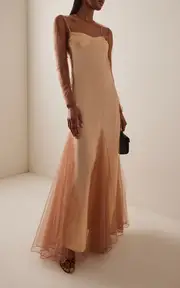 [Kamperett] Violette Tulle Maxi Sheath Dress