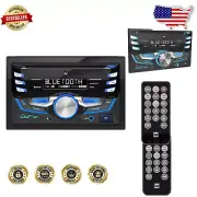 Double DIN Bluetooth Car Stereo with CD Player, 30 Presets & Built-In Equalizer