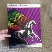 Vintage 1980s Mead Rainbow Quick Silver Horse Shiny Folder