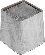 LUOZZY Retro Trash Can Imitation Wooden Grain Trash Can Toilet Garbage Bin Bathroom Waste Bin Modern Waste Basket Decorative Garbage Bin Home Office Decoration