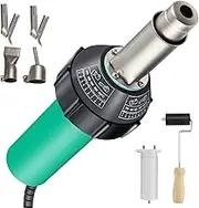 1600W Plastic Welder Gun Machine, Welding Gun Hot Air Torch, Temperature Range 30~700°C/AiR Volume 230L/min,Flooring Welding Kit with 4 Welding Tip/1 Heating Core/1 Roller Rod, for TPO/PVC