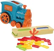 Kisangel Electric Domino Train Toy Set for Boys and Girls Construction Boys and Girls Toys Educational Plastic Auto Domino Laying Train Random