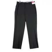 Chaps Dress Pants Youth Boy's 18 Husky Black Flat Front Wrinkle Resistant NWT