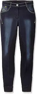 [Pro Team] Women's Flash Jeans, Culotte, Butt Leather, Denim Blue