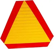 Slow Moving Vehicle Sign High Visibility Lightweight Slow Sign Warning Triangle for Driving Low Speed Vehicle Supplies, Yellow