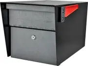 New Mail Boss Mail Manager Locking Large Mailbox, Black / Granite