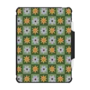 iPad Pro 12.9-inch (5th/6th gen) Impact Folio Case checkerboard flowers and stars