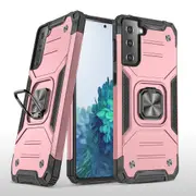 MCC Shockproof Samsung Galaxy S21 FE Fan Edition Tough Case Cover Ring [Rose Gold]