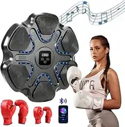Forubar Smart Bluetooth Music Boxing Machine,10 Speeds Wall Mounted Electronic Punching Machine with Parent Child Boxing Gloves, Intelligent Boxing Target