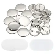 0.98" Blank Button Making Supplies,50Pcs Badge Parts for Button Maker Machine