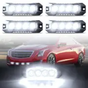4-LED Surface Mount Strobe Lights for Trucks Car Vehicle Mini Grille Flashing...