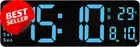 Large 13" LED Digital Wall Clock Alarm Timer 12/24H Auto Dimmer Date Temp