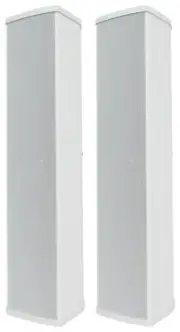 (2) Rockville WET ARRAY 5 WHITE Line Array Speakers For church/School/Auditorium