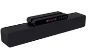 Soundbar for TV and PC,Bluetooth Surround Sound System LED Display Wireless Bluetooth Speaker Chargable Desktop Sound Bars with Subwoofer (Color : Black)