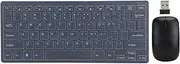 Wireless Key Mouse Set, 2.4G Mini and Comfortable Key Mouse Suit with Keyboard Film, 10m Remote Wireless Connection, Powerful Compatibility (Black)
