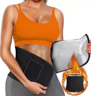 Women Men Waist Trimmer Sauna Sweat Cincher Body Shaper Workout Sports Girdle AU