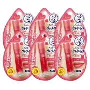 Rohto Mentholatum - Water Lip Colour Balm SPF 20 PA++ - 1pc - Raspberry Red (6ea) Set
