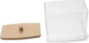 WOFASHPURET Round Pads Storage Jar Cotton Swab Box Dispenser for Bathroom Vanity Organization
