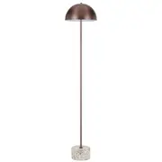 Durban White Terrazzo and Bronze Dome Floor Lamp