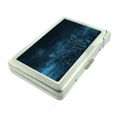 UFO Cosmos Em1 Cigarette Case with Built in Lighter Metal Wallet