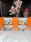 NEW Hello Kitty Halloween Ramekin 4 Skeleton Set Ceramic Dish Ware