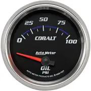 Auto Meter Gauge Cobalt Oil Pressure 2 5/8 in. 100psi Electrical Analog Each AMT-7927