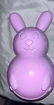 Purple Bunny Shape Plastic Jumbo Fillable Container 10 in